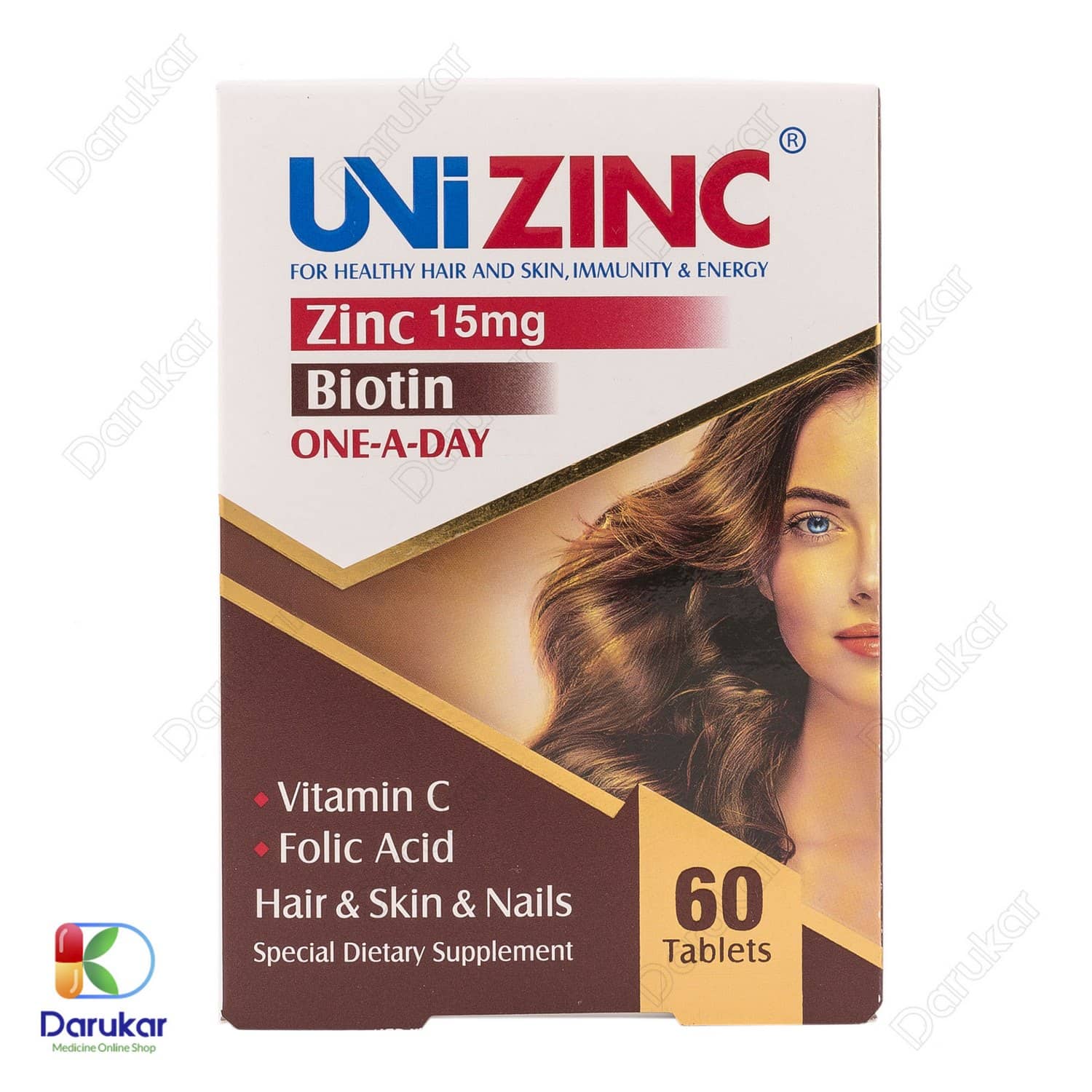 Abian Darou - Uni Zinc Tablets قرص یونی زینک ابیان دارو