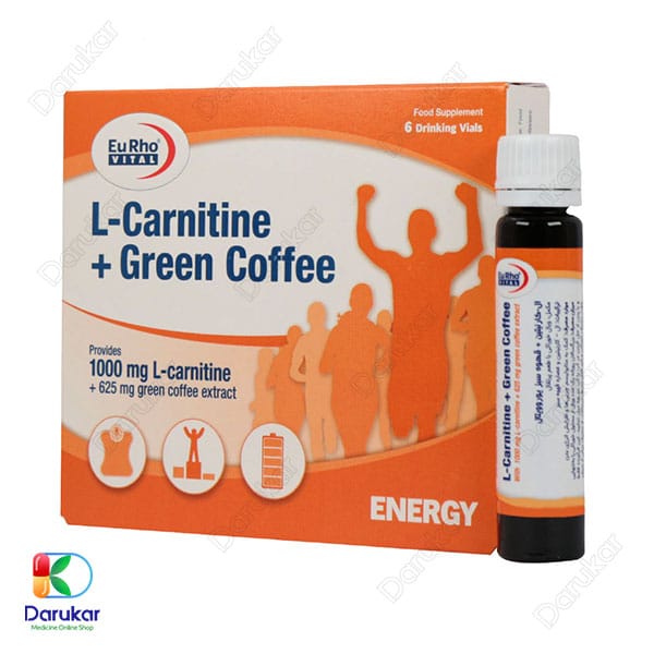 Eurhovital- L -Carnitine -And -Green -Coffee -6 -Drinking- Vials ویال ال کارنیتین و قهوه سبز یوروویتال