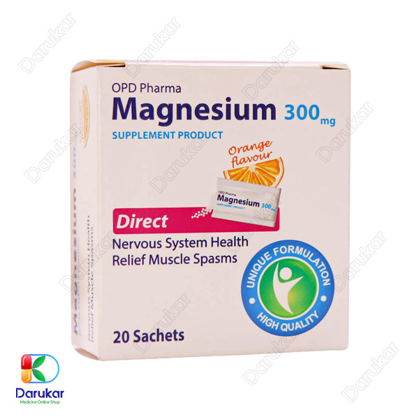 OPD-Pharma-Magnesium-300-Mg-20-Sachet ساشه منیزیم او پی دی فارما